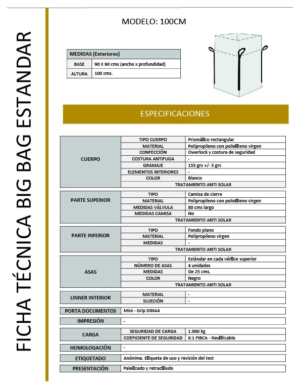 ficha técnica standar