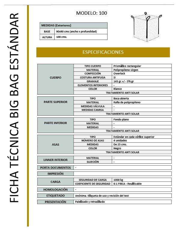 ficha técnica big bag estandar